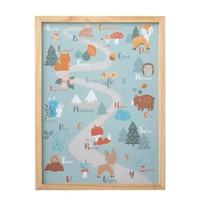 Abbildung von VERTBAUDET Rahmen + Poster &quot;Green Forest&quot;, Holz, TU