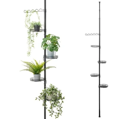Abbildung von bremermann Blumenständer Teleskop Blumenregal mit 4 Ablagen, höhenverstellbar