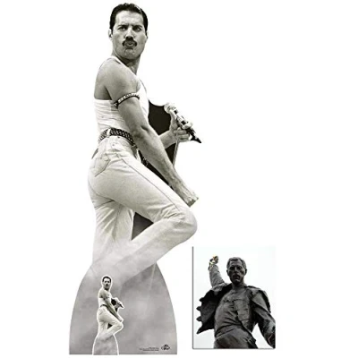 Abbildung von BundleZ 4 FanZ F. Mercury auf der Bühne Lebensgrosse und klein Pappfiguren/Stehplatzinhaber/Aufsteller, Fan Pack 179cm x 67cm Enthält 8X10 (25X20Cm) starfoto