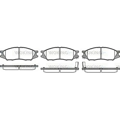 Abbildung von ROADHOUSE 21123.02 Bremsbelagsatz Vorderachse mit akustischer Verschleißwarnung NISSAN: Almera II Schrägheck, 2 Limousine