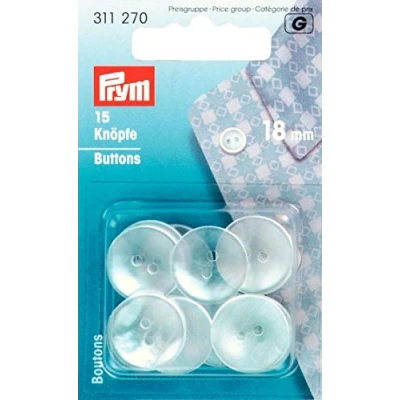 Abbildung von Prym 311270 Kittel /Schlafanzugknöpfe KST 18 mm perlmutt
