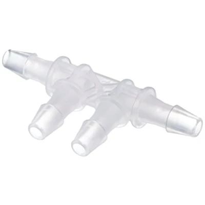 Abbildung von neoLab Polypropylen Doppelwinkel Verbinder für 3mm Schlauch Innendurchmesser, Weiß, 10 Stück