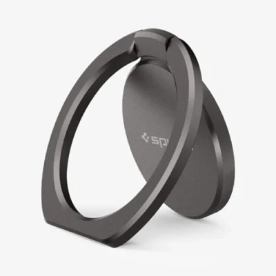 Abbildung von Spigen Style Ring 360 Handy Ring/Handy Griff/Ständer/Halter für alle Handys und Tablets kompatibel mit Magnetic Car Mount Gun Metal