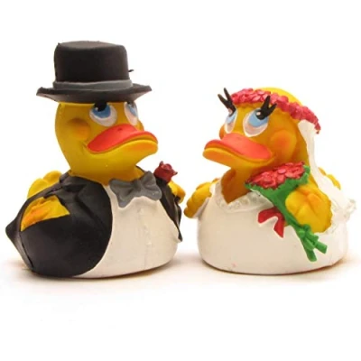 Abbildung von Duckshop I Badeente Quietscheente Brautpaar Lanco