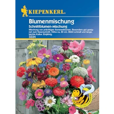 Abbildung von Kiepenkerl Profi Line Blumensamen Mischung Schnittblumen, Nahrungsquelle für Nützlinge, Farbenprächtige Sommerblumen, Leichte Kultur