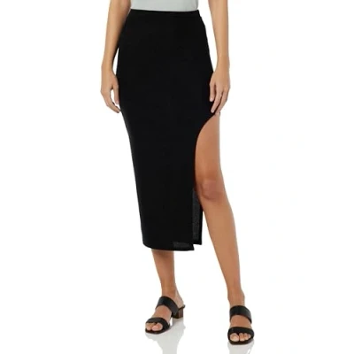 Abbildung von NAEMI Women&#039;s Damen Bleistiftrock in Glitzer Optik 11027266 NA01, Schwarz, S Skirt,