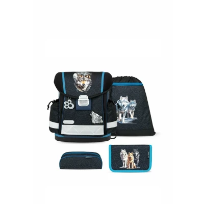 Abbildung von Belmil Classy Schulranzen Set 4 teilig Wolves Pack mit Brustgurt