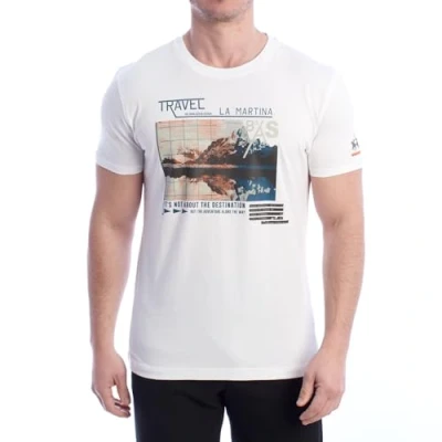 Abbildung von Kurzarm T Shirt für Herren, normale Passform, YMR312 JS206, Herren Shirts, kurzärmlige Shirts weiß, L