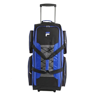 Abbildung von Fila 81,3 cm großes, leichtes Rollen, Schwarz, Einheitsgröße, Blau, große, leichte Reisetasche mit Rollen