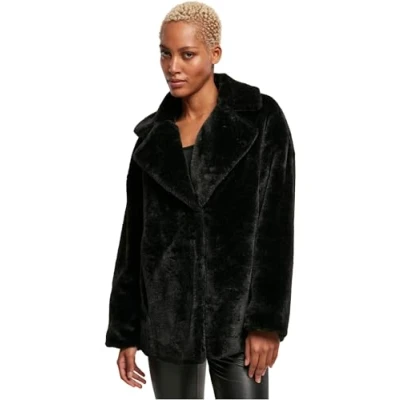 Abbildung von Urban Classics Lapel Winterjacke, Damen, Größe: Large, Black