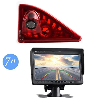 Abbildung von HD 720p Dritte Dach Top Mount Bremsleuchte Kamera Bremslicht Rückfahrkamera für Opel Movano B/Vauxhall B Master MK3 NV400 + 7.0&quot; Zoll DVD Monitor TFT Bildschirm LKW KFZ LCD Display