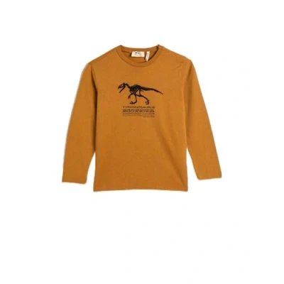 Abbildung von Koton Boys Dinosaur Printed T Shirt Long Sleeve Crew Neck Cotton
