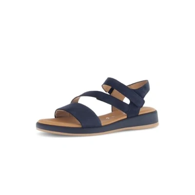 Abbildung von Gabor Damen Sandaletten, Frauen Sandalen,Moderate Mehrweite (G),Strandschuhe,Sommersandalen,bequem,flach,Sommerschuhe,Blue,40.5 EU / 7 UK