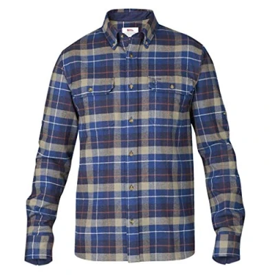 Abbildung von Fjallraven Herren Long Sleeved Singi Heavy Flannel Shirt M, Navy, XS, 81373