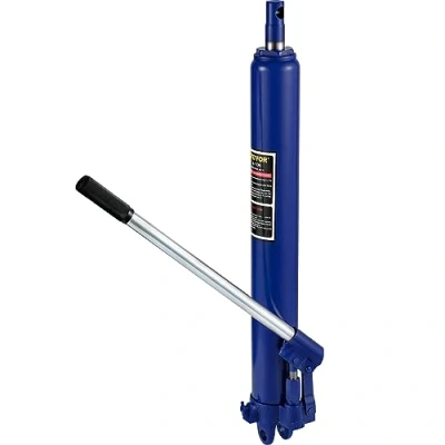 Abbildung von VEVOR Hydraulischer Langer Rammenheber, 8 Tonnen/17363 lbs Kapazität, mit Einzelkolbenpumpe und Gabelkopfbasis, manueller Hubarbeitsbühnenheber Griff, für Garagen /Ladenkräne, Motorhubwerk, blau