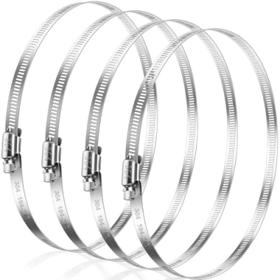 Abbildung von Bolatus Schlauchschellen 194 216mm, 4 Stk Schlauchklemme Edelstahl 304 Einstellbare Schraubschellen, Rohrschellen Sortiment für Poolschlauch, Lüftungsrohr, Abluftschlauch