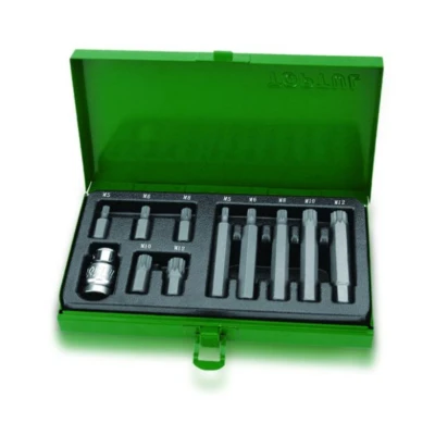 Abbildung von TOPTUL GAAD1102 Steckschlüsseleinsatz Set 11 Spline Chrom Vanadium Stahl 1/2 Sechskant