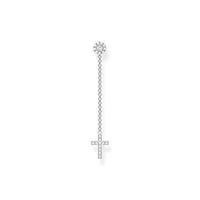 Abbildung von THOMAS SABO Damen Einzel Ohrring Kreuz Zirkonia 925 Sterlingsilber H2239 051 14