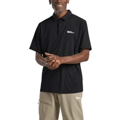 Abbildung von Jack Wolfskin Delgami Poloshirt, Herren, Größe: Small, Black
