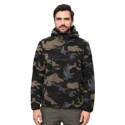 Abbildung von Brandit Fleecepullover, Herren, Größe: 6XL, Dark camouflage