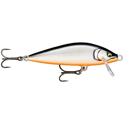 Abbildung von Rapala, Angelköder Countdown Elite, Angelausrüstung mit Balsa Konstruktion, Kunstköder, Süßwasser, sinkend, Schwimmtiefe 0,9 m, 4,5 cm/3,5 g, hergestellt in Estland, Gilded Silver Shad