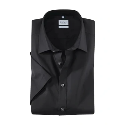 Abbildung von OLYMP Level Five body fit Hemd Halbarm Popeline Stretch schwarz Gr. 39