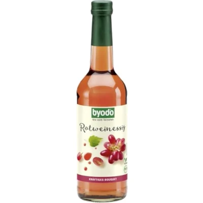 Abbildung von Bio Rotweinessig von Byodo Premium Organischer Rotwein Essig aus Italien, 6% Säure, 500 ml Flasche Ideal für Dressings und Marinaden