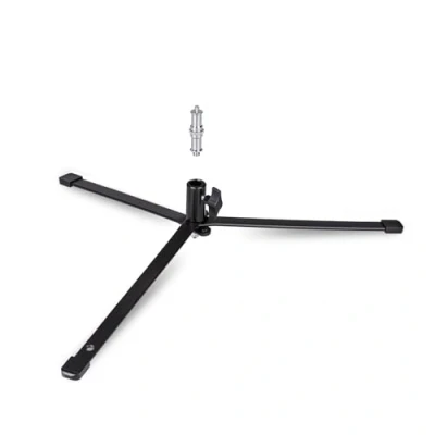 Abbildung von Walimex pro Bodenstativ Lampenstativ 15cm Kompaktes leichtes Boden Lampen und Lichtstativ Tischstativ, 15 kg Traglast, Aluminium, für Fotografie Studio Outdoor Ringlicht Blitz LED Mikro, Schwarz
