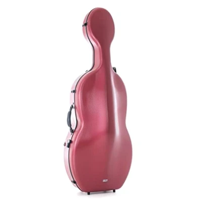 Abbildung von GEWA Celloetui Polycarbonat 4.6 Größe 4/4, rot, mit Rucksackgurt