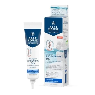 Abbildung von Salthouse Totes Meer Therapie Beruhigende Augencreme 24h, mit Hyaluronsäure für trockene und empfindliche Augenkonturen, ideal als Make up Unterlage, 15ml