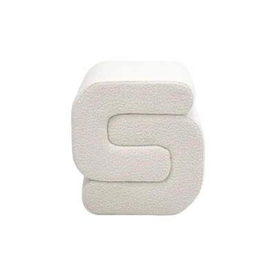 Abbildung von Kick Collection Pouffe Puck Weiß Modern und Hochwertig Boucle stof Erhältlich in vielen Farben