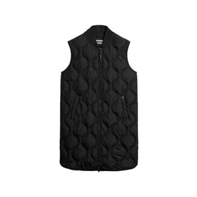 Abbildung von Superdry Studios LONG Liner Weste, Damen, Größe: 36, Black