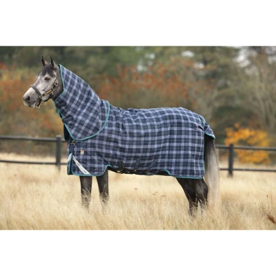 Abbildung von Rhino by Horseware Plus Turnout Medium Varilayer Navy Check 155/206