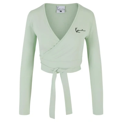 Abbildung von Karl Kani Chest Signature Essential Short Laced Langarmshirt, Damen, Größe: Large, Light mint