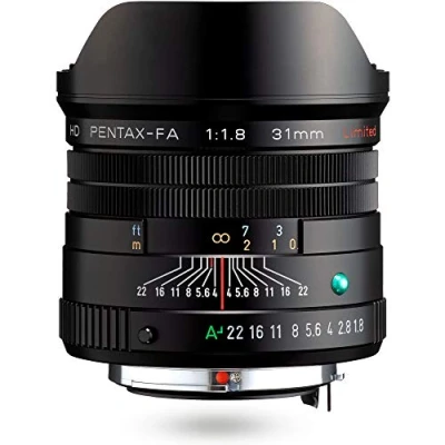 Abbildung von PENTAX FA 31mmF1.8 Limited Schwarz Weitwinkelobjektiv mit leistungsstarker HD Vergütung, für das K System 35 mm Vollformat Sensor, 20210