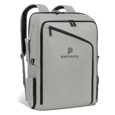 Abbildung von Pactastic Handgepäck Reise Rucksack 40 Liter Carry On Reisetasche 1.300 g leicht mit Laptopfach, Rückenpolsterung 3 Hauptfächer &amp; Koffer Öffnung ideal für Flugzeug x 20 55 cm