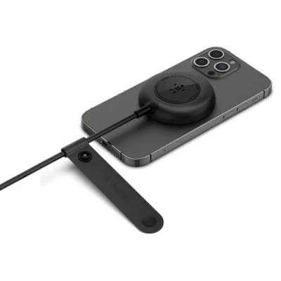 Abbildung von Belkin MagSafe ladegerät, Magnetisches Kabelloses Ladegerät (mit 2 m Kabel, für die iPhone 14 Serie, 13 Serie und andere fähige Geräte, Netzteil nicht enthalten) Schwarz