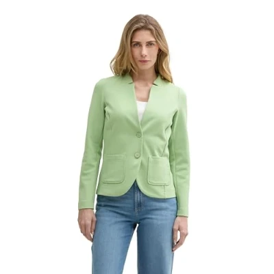 Abbildung von TOM Tailor Ottoman Structure Blazer, Damen, Größe: Medium, True green