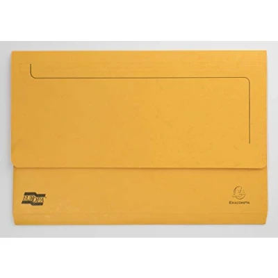 Abbildung von Exacompta Ref 5256Z Europa Pocket Wallet, 356 x 242 mm, halbe Klappe vorne für Sicherheit, 300 Mikron Premium Pressboard, A4 und Kanzleipapierdokumente, Gelb, 10 Stück