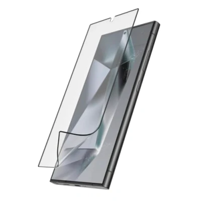 Abbildung von Hama Handy Schutzglas Super Hybrid für Samsung Galaxy S24 Ultra, Montagehilfe