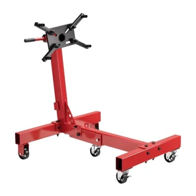 Abbildung von Wiltec Motorständer bis 680 kg, Motorheber mit 360 Lenkrollen, Getriebeheber Montagekopf drehbar, Getriebehalter klappbar, robuste Motorhalterung