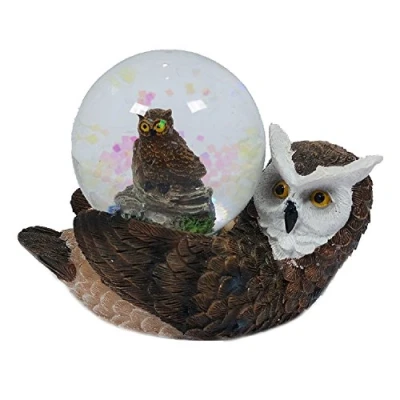 Abbildung von PIA International Glitzerkugel Eule, liegend Schneekugel Tier Tiere Vogel Vögel Schneekugeln Eulen