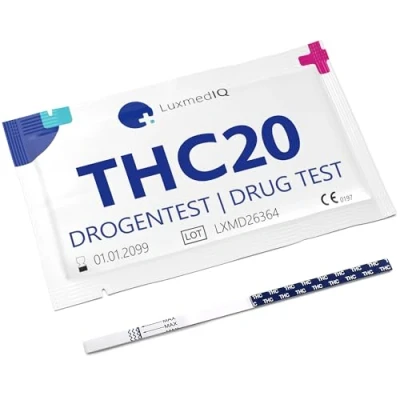 Abbildung von LuxmedIQ Drogen Schnelltest 10x Cannabis Drogentest THC Urin Test Cut off 20 ng/mL, 10 tlg.