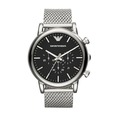 Abbildung von Emporio Armani Chronograph silvercoloured, Herren, Größe: One Size, Silver coloured