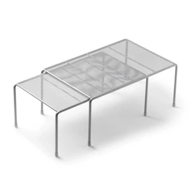Abbildung von Betty Bossi Schrankeinsatz, Edelstahl 2er Set (25349) Aufbewahrungssystem Ordnungshilfe Schrank Organizer rutschfeste Gummifüße