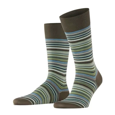 Abbildung von FALKE Herren Socken Microblock M So Baumwolle gemustert 1 Paar, Grün Military 7826, 43 44