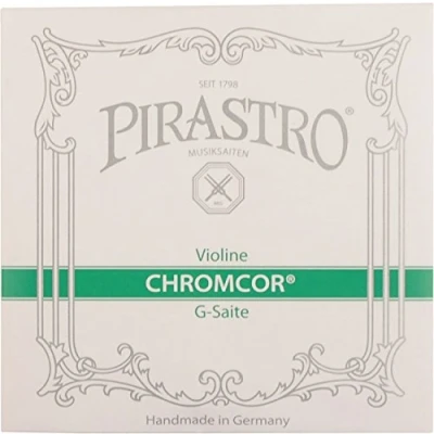 Abbildung von Pirastro Chromcor Saitensatz 1/8 1/4 Geige/Violine Kohlenstoffstahl Chrom umsponnen mittel