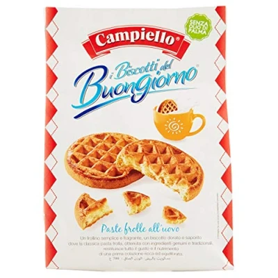 Abbildung von Campiello i Biscotti del Buongiorno Frollini all&#039;uovo Ei Shortbread Kekse mit frischem biscuits cookies 100% Italienische 700g