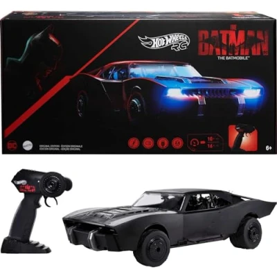 Abbildung von Mattel® RC Auto Hot Wheels Ferngesteuertes DC The Batman Batmobil, mit Multifunktions Fernbedienung Pistolengriff