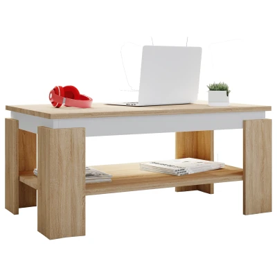 Abbildung von VCM Couchtisch Holz Sofatisch Beistelltisch Rolas